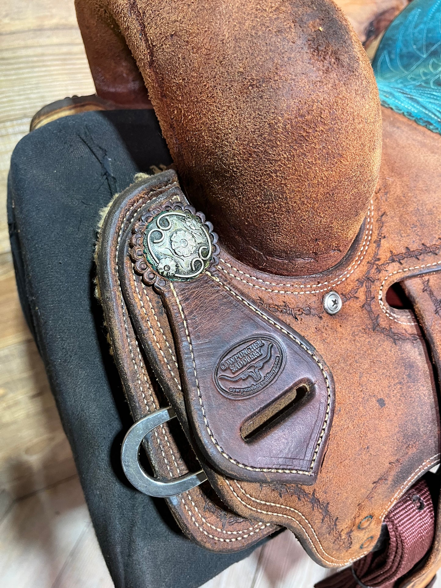 14 1/2” Cowpuncher Barrel Saddle ISUSED2437