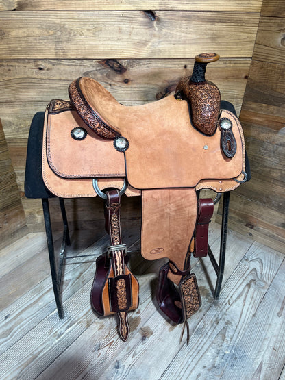 14” Trent Ward Platinum Roper W Matching Breast Collar ISPR1419-26