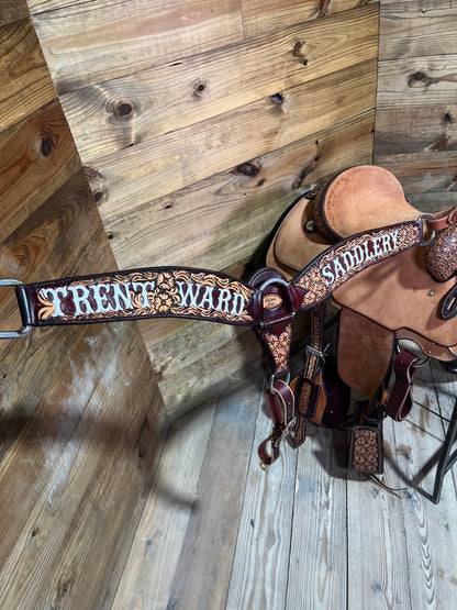 14” Trent Ward Platinum Roper W Matching Breast Collar ISPR1419-26