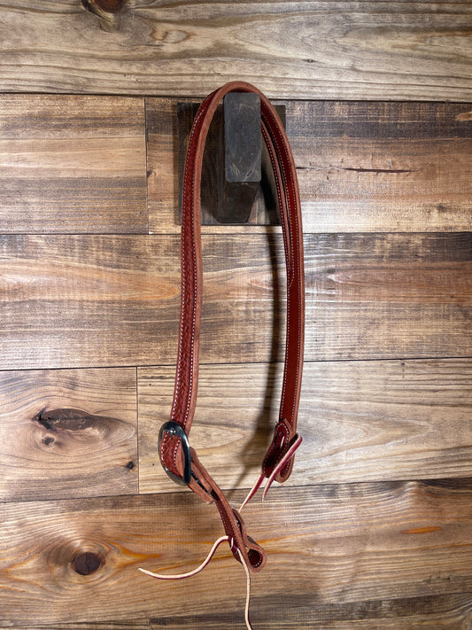 Medium Oil Tooled 1" Slit-Ear Headstall