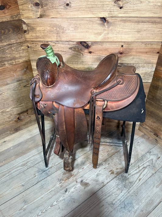 Handmade Dusty Welty Ranch Saddle ISUSED1887