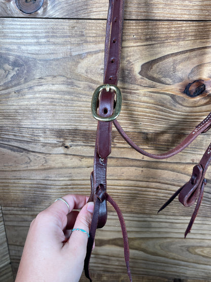 Browband Futurity Headstall w/ Brass Buckles