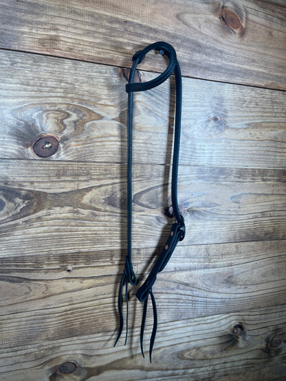 Cheaney Black One Ear Headstall w/ Stainless Buckle
