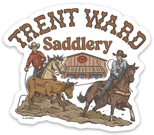 Trent Ward Saddlery Roping Sticker