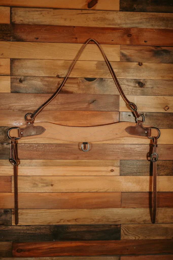 TC15 3" AM Stitched Roughout Tripping Collar w/ Wither Strap