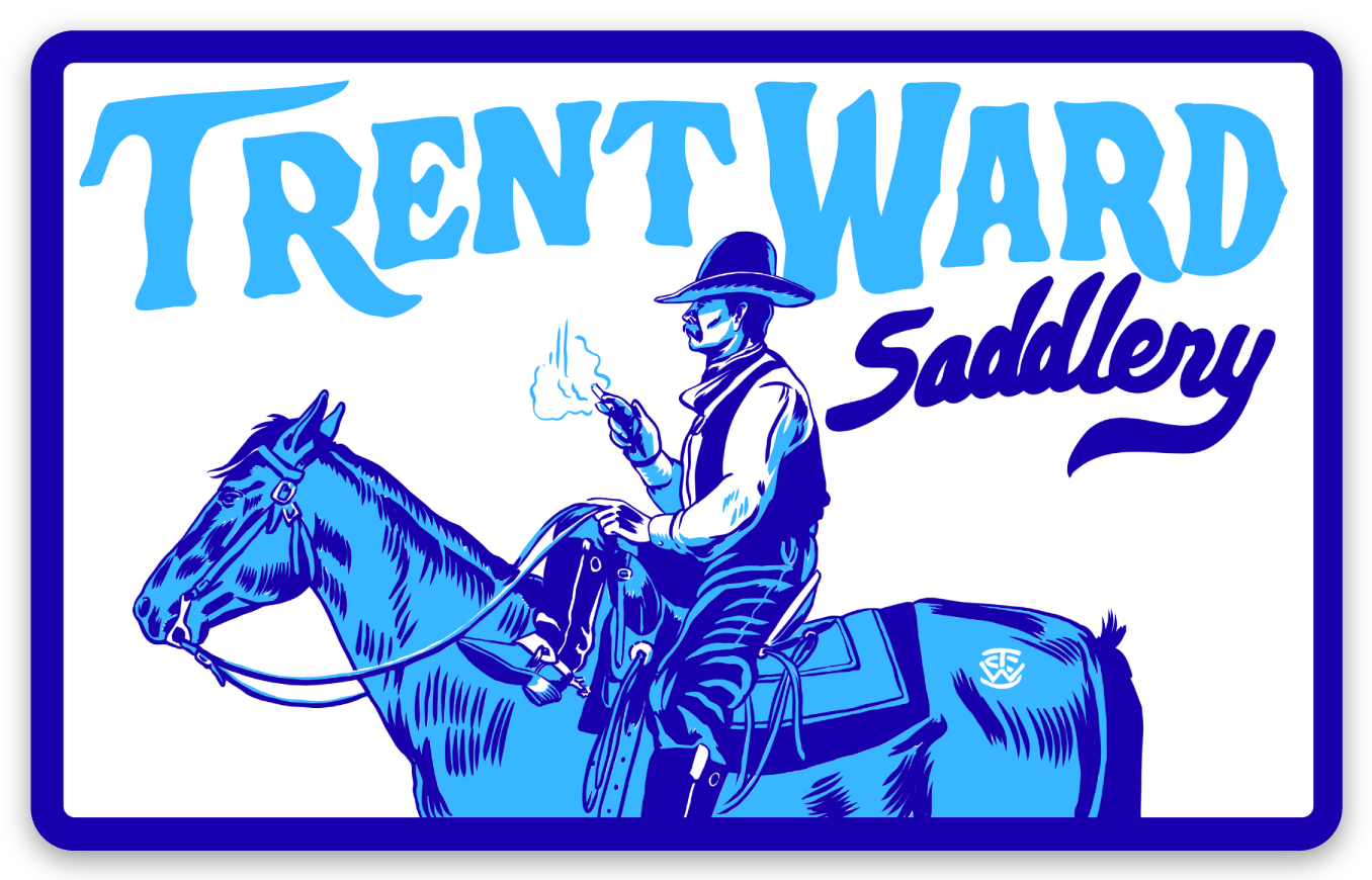 Trent Ward Saddlery Smoking Horse Sticker