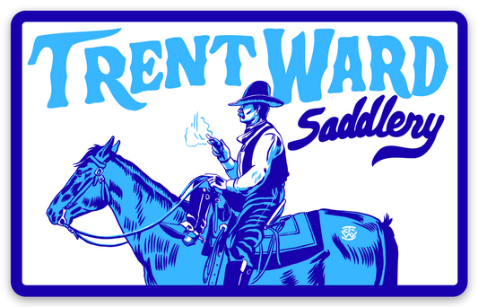 Trent Ward Saddlery Smoking Horse Sticker