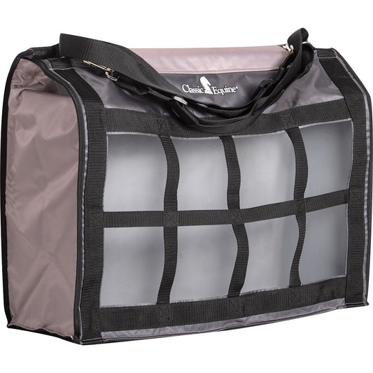 Classic Equine Top Load Hay Bag Gray Tan
