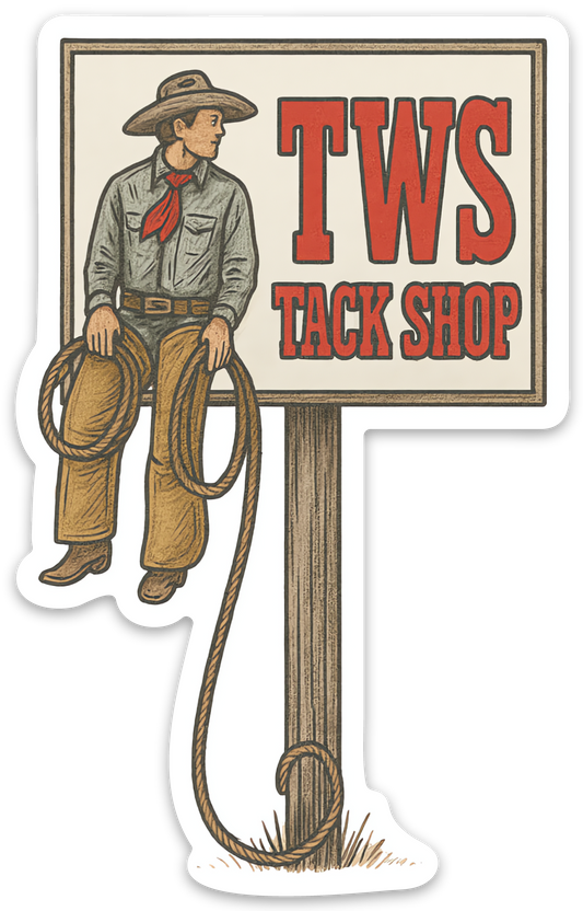 TWS Tack Shop Cowboy Sticker