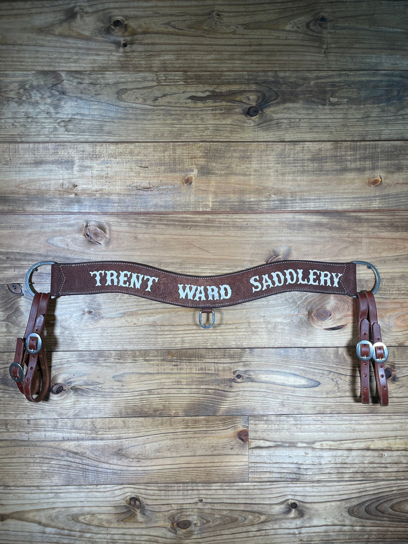 TC12 Trent Ward Saddlery Roughout Tripping Collar White Lettering