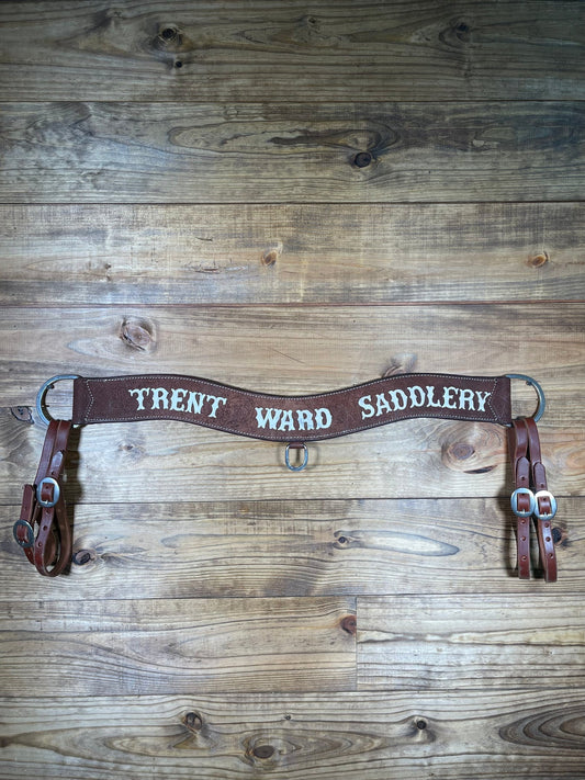 TC12 Trent Ward Saddlery Roughout Tripping Collar White Lettering