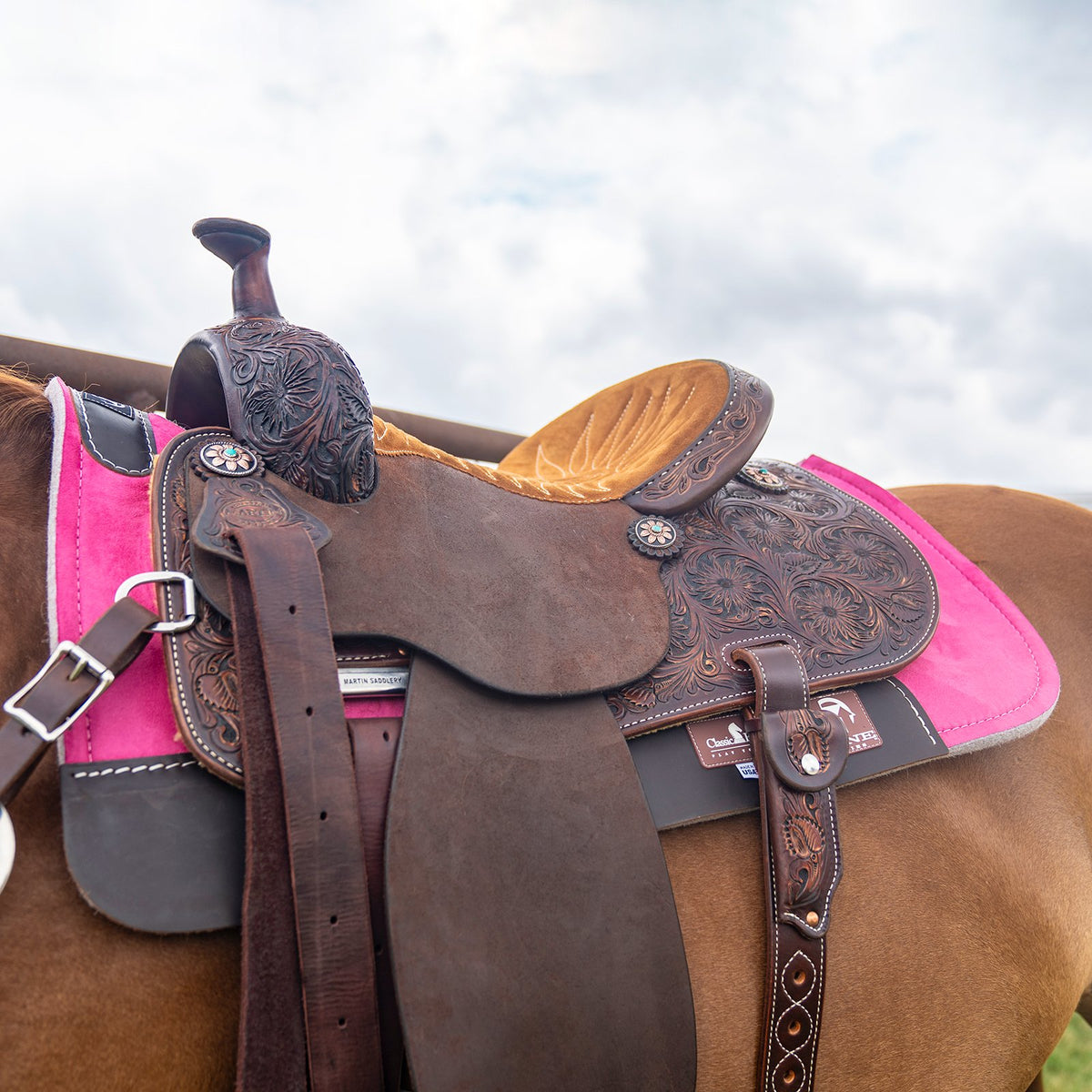 Classic Equine Micro Suede Pad Pink